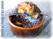 Crumble chocolat pommes, sans oeufs, sans arachide