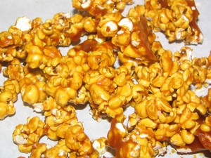 Pop corn caramélisé sans oeufs sans lait sans gluten