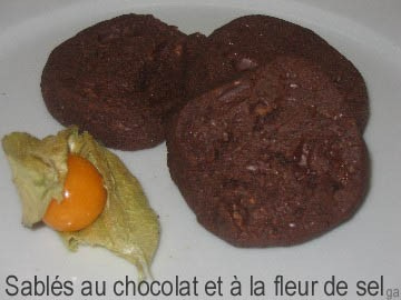 sablés au chocolat et à la fleur de sel sans œufs