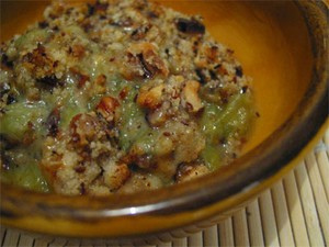 Crumble orange rhubarbe sans œufs