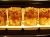 Verrines pommes crumble caramel au beurre salé sans oeufs