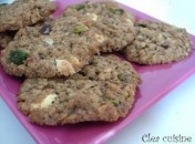 Cookies pistaches chocolat blanc sans oeufs