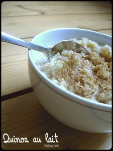 Quinoa au lait de soja sans œufs sans lait