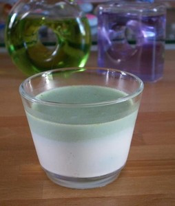 Panacotta (pana cotta) pistache chocolat blanc sans oeufs