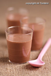 Panacotta (Pana Cotta) au chocolat sans oeufs sans gluten