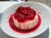 Panacotta (Pana Cotta) aux framboises sans oeufs sans gluten