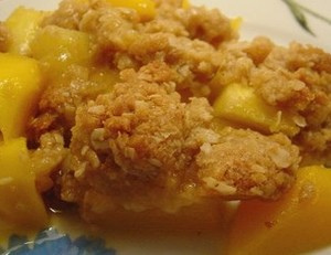 Croustade épicée à l'ananas et aux mangues sans oeufs