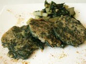 Galettes vertes sans oeufs sans gluten