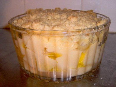Crumble aux coings sans œufs