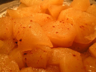 Compotée de pommes à la cannelle, sans oeufs, sans lait, sans gluten
