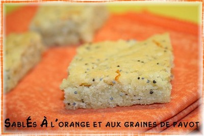Sablés à l'orange et aux graines de pavot sans oeufs