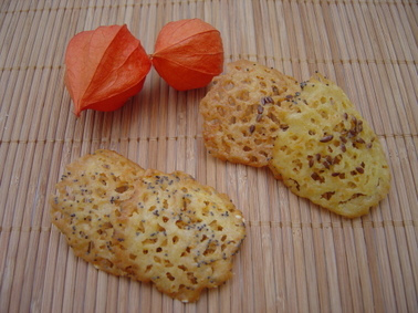 Tuiles à l'orange et aux petites graines sans œufs