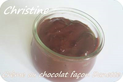 Crème au chocolat façon Danette sans oeufs
