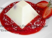 Panacotta (Pana cotta) coco fraise à l’agar agar sans oeufs sans gluten