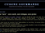 Cuisine gourmande crée une catégorie pour les allergiques