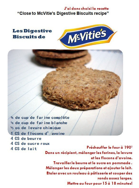 Recettes digestive biscuits sans oeufs