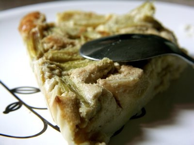 Clafoutis à la rhubarbe sans lait sans gluten