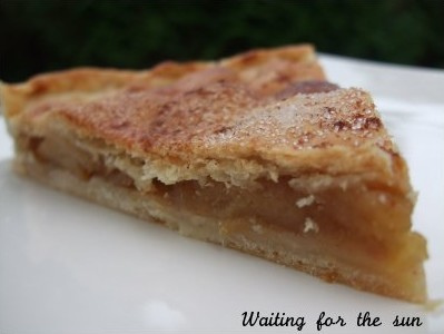 Tourte aux pommes confites sans oeufs