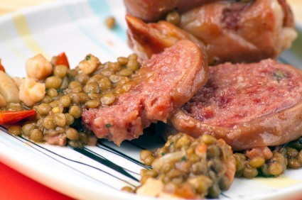 Salé aux lentilles