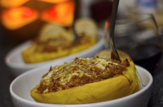 Courge spaghetti en sauce tomate - ©Christ-o-phile
