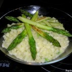 Risotto de pommes de terre aux pointes d'asperges