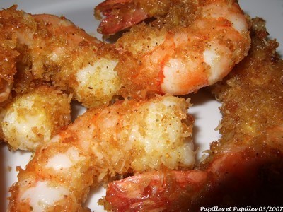 Gambas poêlées à la noix de coco façon Trish Deseine