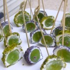 Bouchées apéritives raison pistache et raisins pavot