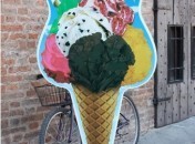 gelato Carte postale gourmande – Italie : pizze et gelato