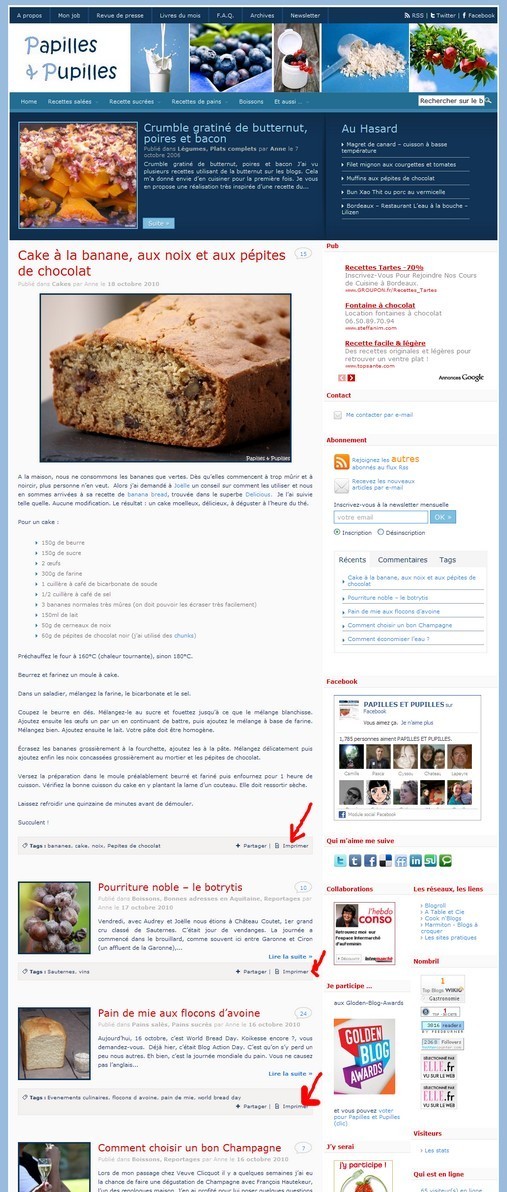 Comment imprimer les recettes