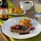 Rumsteck et röstis sauce Teriyaki