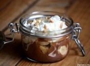 Trifle banane chocolat caramel aux éclats de cacahuètes