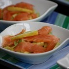 Verrines avocat citron saumon fumé