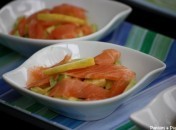 Verrines avocat citron saumon fumé
