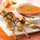 Brochettes de suprêmes de pintade marinées au Barbecue