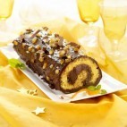 Bûche de Noel au chocolat et à l'orange