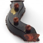 Bûche de Noël chocolat cassis - Abanico