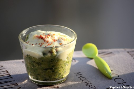 Verrine de courgettes au cumin et aux tomates confites, crème de Reblochon Verrine de courgettes au cumin et aux tomates confites, crème de Reblochon
