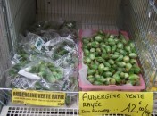 Aubergines vertes rayées Aubergines vertes rayées