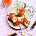 Crêpes surprise au pamplemousse et au caramel au beurre salé