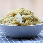 Risotto aux poireaux, au citron et au Parmesan