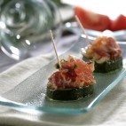 Bouchées de courgettes aux tomates et au bacon
