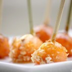 Sucettes de melon croustillantes aux macarons d'Amiens