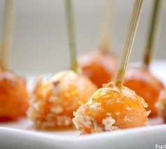 Sucettes de melon croustillantes aux macarons d'Amiens