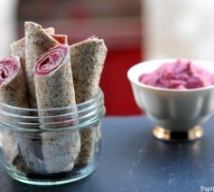 Wraps à la tartinade de betterave au Saint Moret