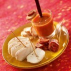 Tapas - Crottin de Chèvre et gaspacho