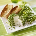 Salade de Crottin de Chèvre à la ciboulette et haricots verts
