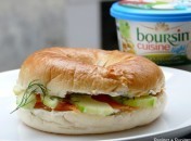 Bagel au saumon fumé et à l'aneth ©Anne Lataillade Bagels au saumon fumé et à l’aneth