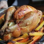 Poulet aux carottes multicolores et aux agrumes
