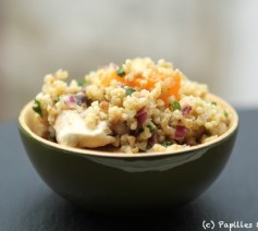 Salade de boulghour avocat clementines champignons
