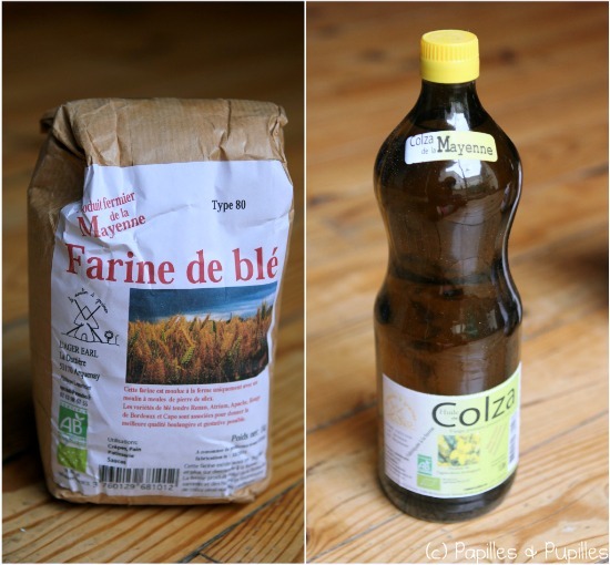 Farine de blé T 80 Bio et huile de colza bio